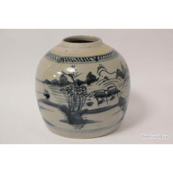 Ancien Pot � gingembre c�ramique Chine