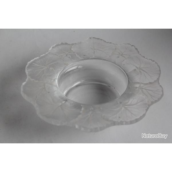 LALIQUE Coupe cristal Honfleur N�nuphar