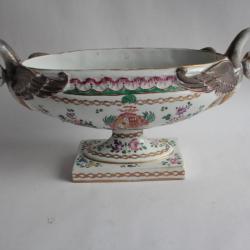 Samson Paris Coupe porcelaine cols de cygne Napoléon III