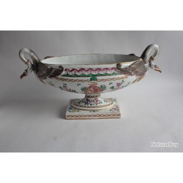Samson Paris Coupe porcelaine cols de cygne Napol�on III