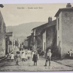 CPA Meurthe et Moselle Onville Strasse nach Gorz