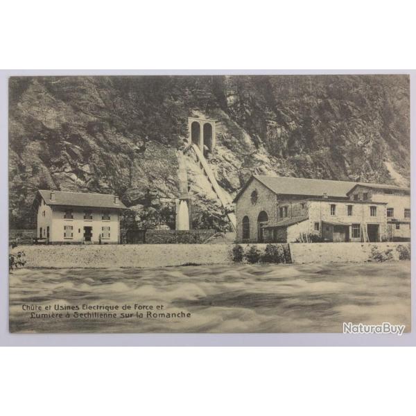 CPA Chute Usines electrique de force et lumi�re S�chilienne Romanche
