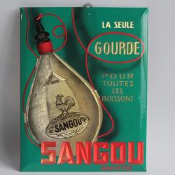 Ancienne publicité rhodoïd gourde Sangou