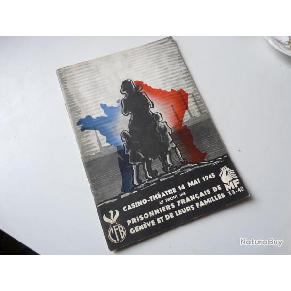 Programme de Galas au profit des Prisonniers Fran�ais de Gen�ve 1945