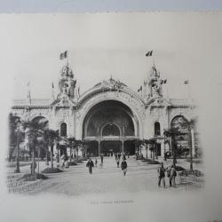 Photo Exposition Paris 1900  Fils Tissus Vêtements