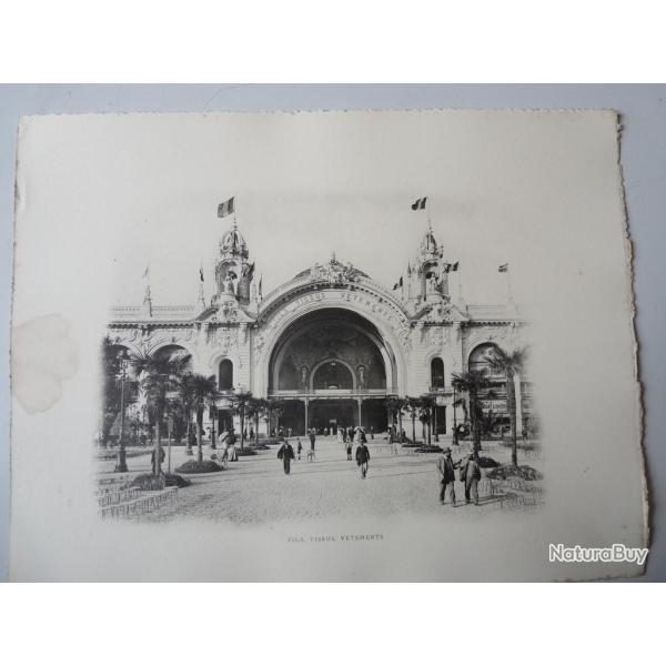 Photo Exposition Paris 1900  Fils Tissus V�tements