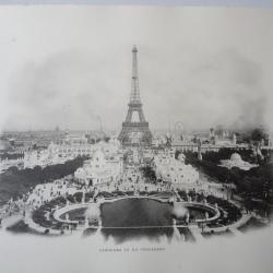 Photo Exposition Paris 1900  Panorama Vu Du Trocadéro