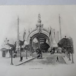 Photo Exposition Paris 1900  La Porte Monumentale