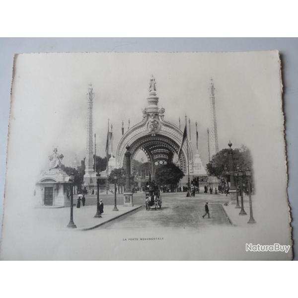 Photo Exposition Paris 1900  La Porte Monumentale