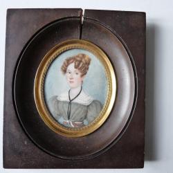Peinture miniature portrait tableaux antiquités
