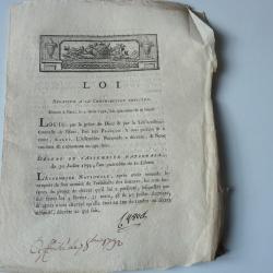 Loi Relative A La Contribution Foncière XVIIIe siècle