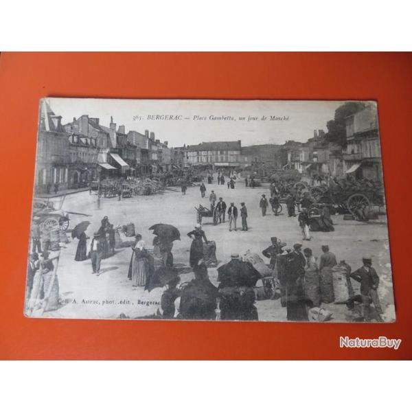 CPA 24 Bergerac - Place Gambetta March�