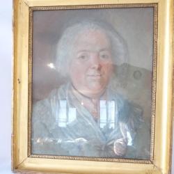 Tableau pastel sur toile Madame Parain 1765 XVIIIe siècle