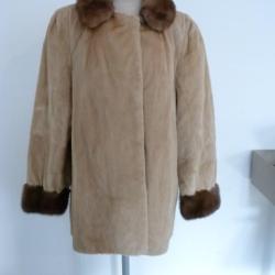 Veste fourrure vintage poulain et vison