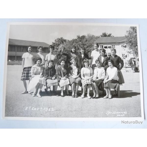 Photo d'�cole de filles a Gen�ve 1962 d�dicac�e Boissonnas