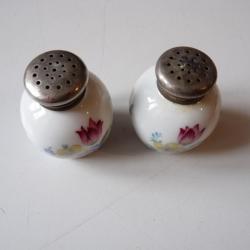 Salieres porcelaine et argent  Homas  Art de la table