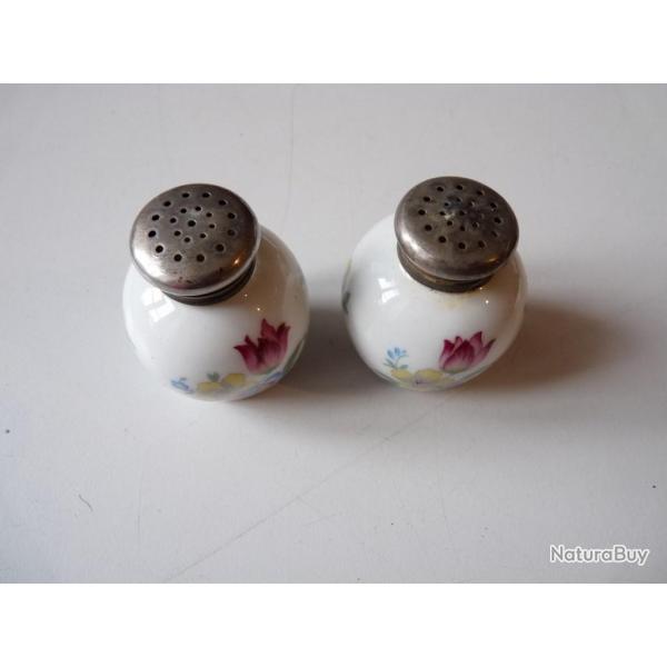 Salieres porcelaine et argent  Homas  Art de la table