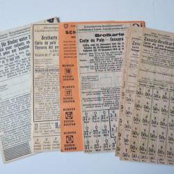 Cartes de pain Guerre 1939-45 Suisse Militaria