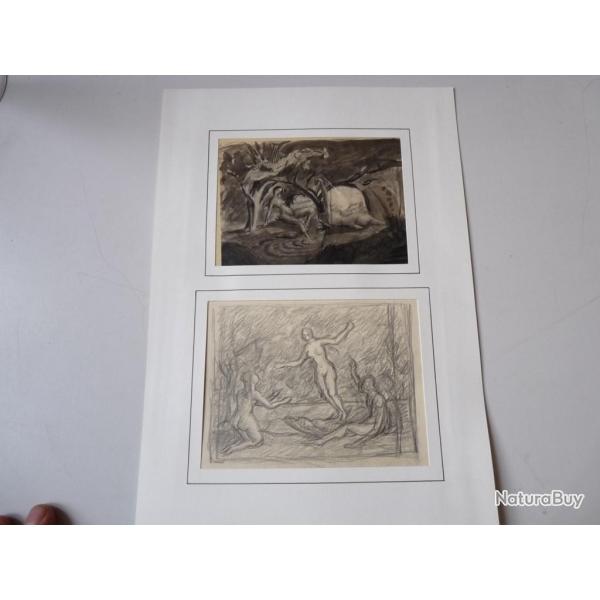 Deux dessins au crayon