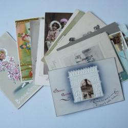 18 Cartes postales anciennes BONNE ANNÉE