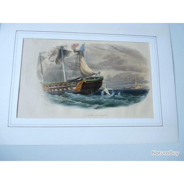 Gravure La Pche du Requin douard Travis