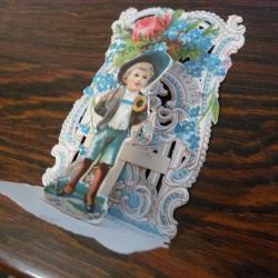 Image chromo a système XIXe siècle  diorama