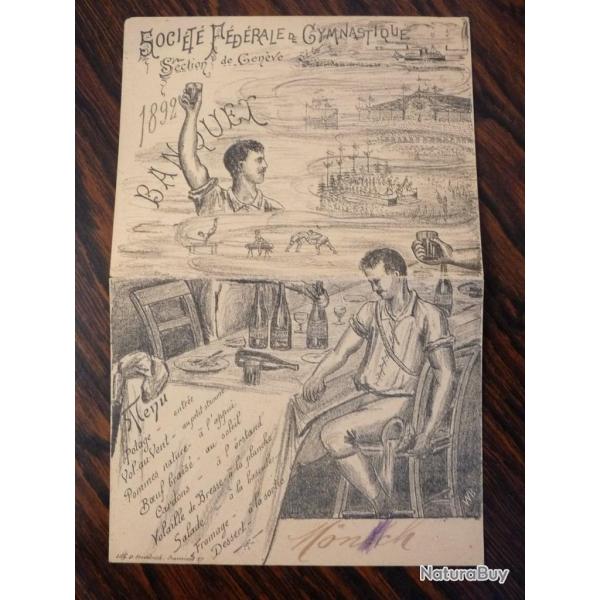 CPA - Soci�t� F�d�rale de Gymnastique 1892
