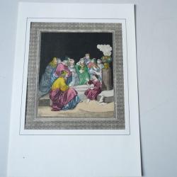 Ancienne gravure rehaussée