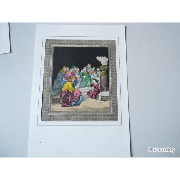 Ancienne gravure rehausse