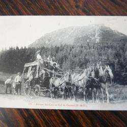 CPA 63 - Arrive des Cars au Col de Ceyssat