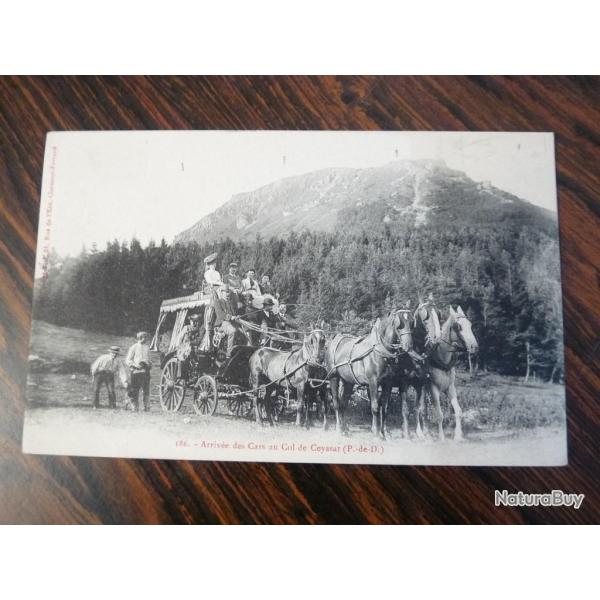 CPA 63 - Arrive des Cars au Col de Ceyssat