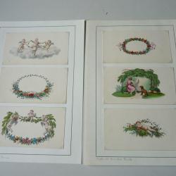 Six gravures Angelots Hasler Basle