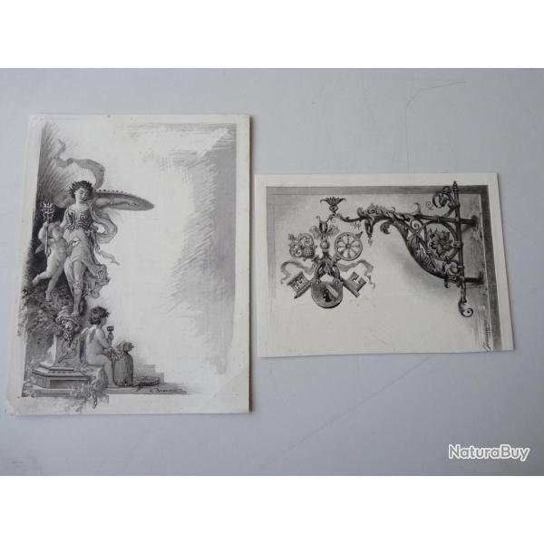 Dessin sur papier pl�tr�  �douard JEANMAIRE (1847-1916) Gen�ve