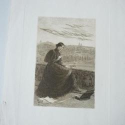 Gravure Femme Peintre