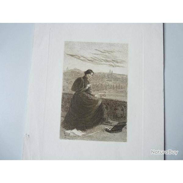 Gravure Femme Peintre