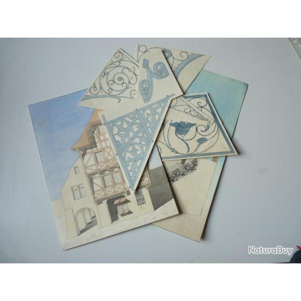 Dessins originaux Ferronnerie architecture