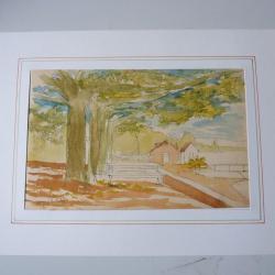 Aquarelle original Auberge a la Belotte Genève