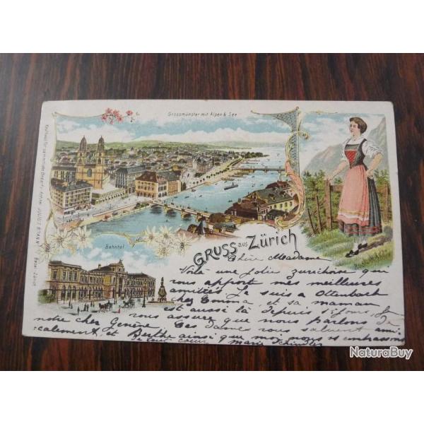 CPA Rue Gruss aus Z�rich