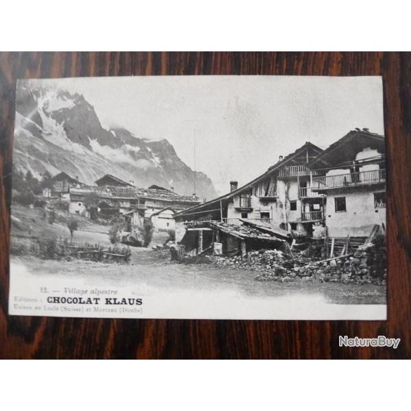CPA Chocolat Klaus  Village alpestre  cartes postale