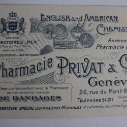 CPA Pharmacie Privat et cie Genève laboratoire Suisse