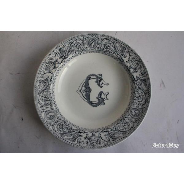 Assiette creuse porcelaine anglaise Florentine Minton CG