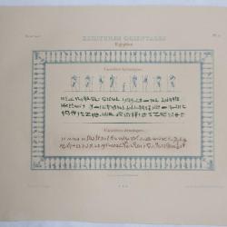 Gravure Écritures orientales Égyptien Jean Midolle Strasbourg 1836