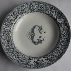 Assiette creuse porcelaine anglaise Florentine Minton CG