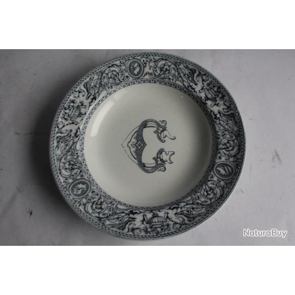 Assiette creuse porcelaine anglaise Florentine Minton CG