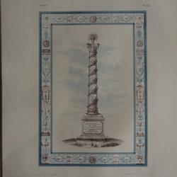 Gravure Monument Jean Midolle E. Simond Strasbourg 1836