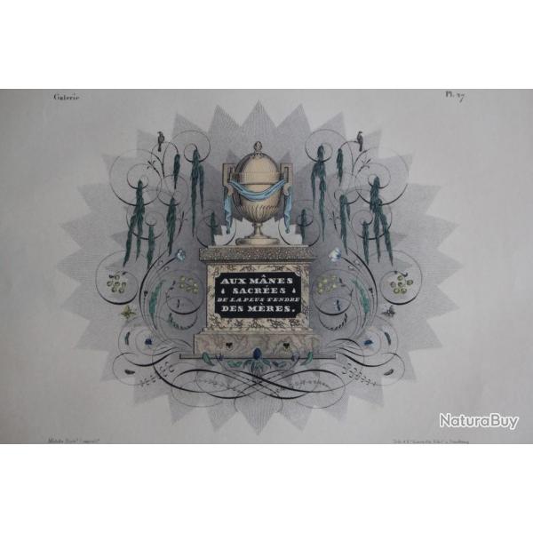 Gravure Jean Midolle E. Simond Strasbourg 1836