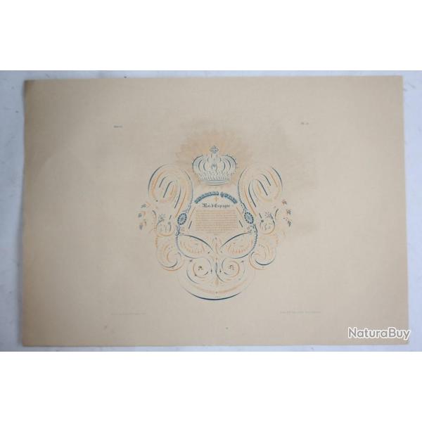 Gravure Roi d'Espagne Jean Midolle E. Simond Strasbourg 1836