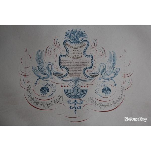 Gravure Rflexions Jean Midolle E. Simond Strasbourg 1836