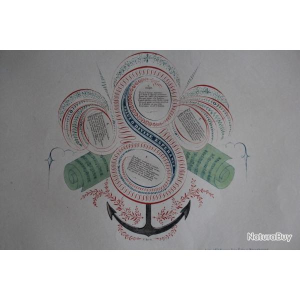 Gravure Salut O divine esprance Jean Midolle E. Simond Strasbourg 1836