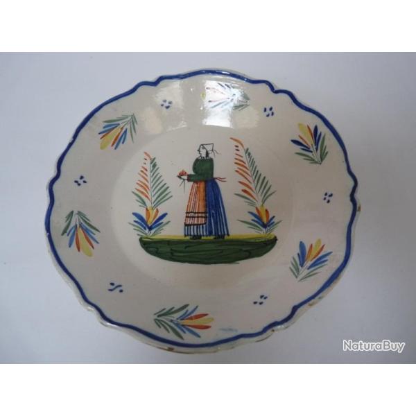 Assiette creuse Fa�ence Henriot Quimper Art de la table